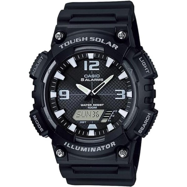 Casio Watch Tough Solar 100 Metres Water Resist 5 Alarms AQ-S810W-1AV AQS810 AQS810W