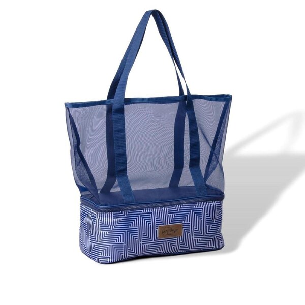 Extra Large 2-in-1 Insulated Mesh Tote Bag Zipper Cooler Picnic Storage Beach Makena