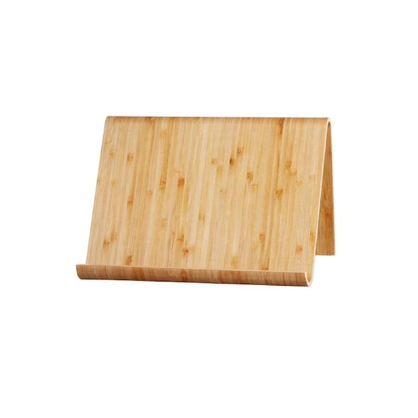 Sherwood Home Kitchen Cook Book & Ipad/ Tablet Bamboo Stand - Natural Brown