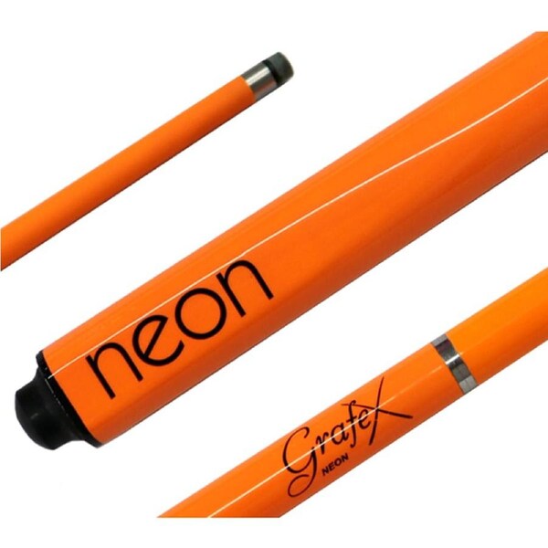 GRAFEX Pool Snooker Billiard Cue NEON ORANGE Graphite multi-weight system