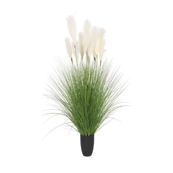 SOGA 137cm Potted Tall Silk Fake Pampas Grass, Artificial Plants Reed Greenery Flowers, Home Decor
