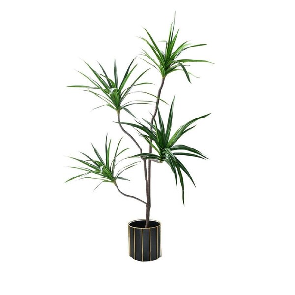 SOGA 180cm Realistic Artificial Dracaena, Rubberised Silk Cloth + Iron Wire, Home Decor