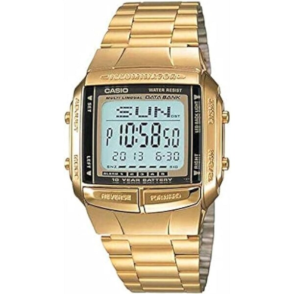 Casio Watch Men's Gold Colour DB-360G-9A DB360 DB360g Vintage Retro 80's 30-Telememo 5 Alarms