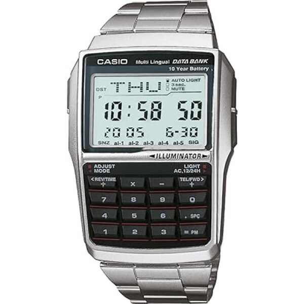 Casio Watch Calculator Databank DBC-32D-1A DBC32D DBC32 Vintage Retro 80's 25-Telememo 5 Alarms