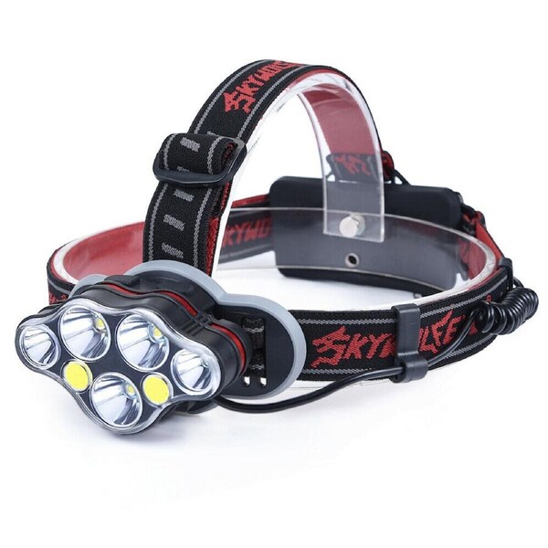 iTEQ Headlight red COB LED Head Lamp USB Rechargeable Headtorch 8 light