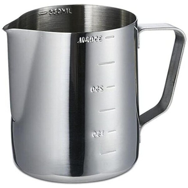 Ozoffer 350ml Stainless Steel Milk Coffee Pitcher Espresso Frothing Scale Jug Latte Pen