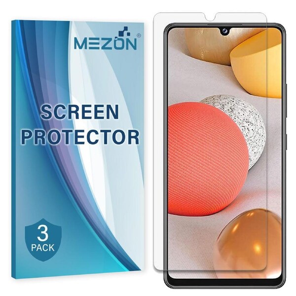 [3 Pack] Samsung Galaxy A42 5G Ultra Clear Screen Protector Film by MEZON – Case Friendly, Shock Absorption (A42 5G, Clear)