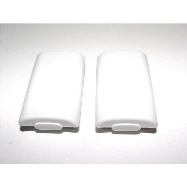 2 x White Microsoft Xbox 360 Remote Controller Battery Cover Clip Case AA