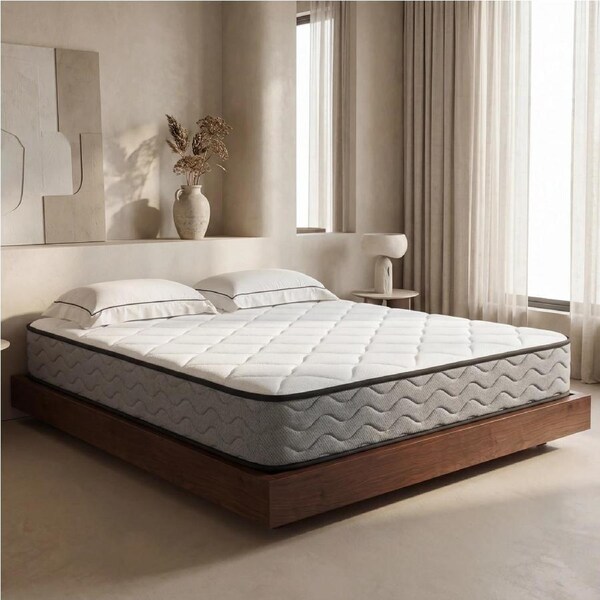 Advwin Single Mattress 16CM Quilted Pillow Top Bonnell Spring Memory Foam Bed Medium Firm