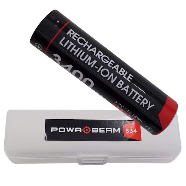 Powa Beam 18650 3400mAh Rechargeable Torch Battery (BAT-S34)