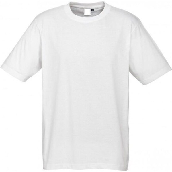 Plain T-Shirt 100% COTTON Basic Blank Tee Mens Ladies Casual BULK Adults White / M