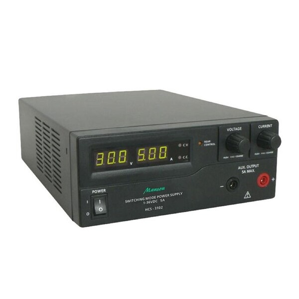 Manson 1-36VDC 5A Remote Programmable Switchmode Power Supply w/ Led Indicator