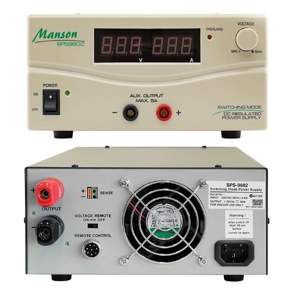 Manson 1-30V 30A DC 36cm Power Supply Switchmode Bench Top w/ LED Indicator