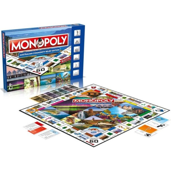Monopoly Board Game Australian Community Relief Edition Family/Kids Play Toy 8y+