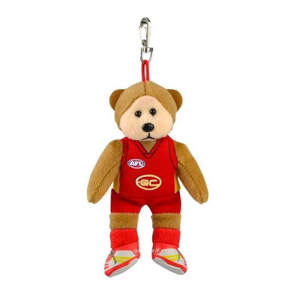 AFL Keyclip Gold Coast Kids/Children 14cm Footy Team Soft Collectible Toy 3y+