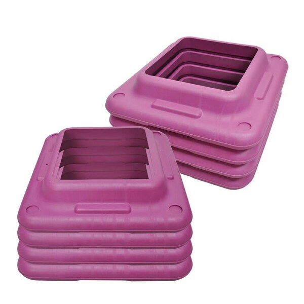 Aerobic Step Riser Block - 8 x Pink Risers - Only Block - Home Gyms and ...