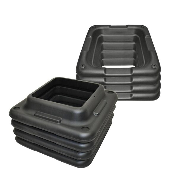 Aerobic Step Riser Block - 8 x Black Risers - Only Block - Home Gyms and Fitness Training
