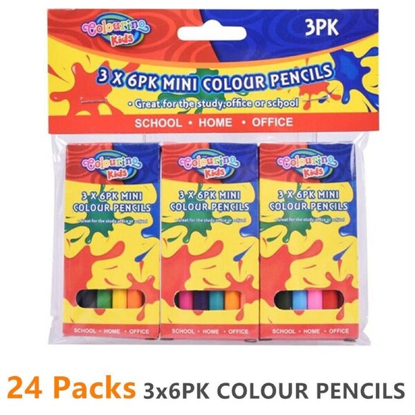 432x Mini Colour Pencils Colouring Arts Craft Drawing School Birthday Kids Party
