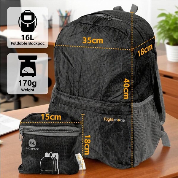 16L Travel Foldable Lightweight Backpack/Daypack