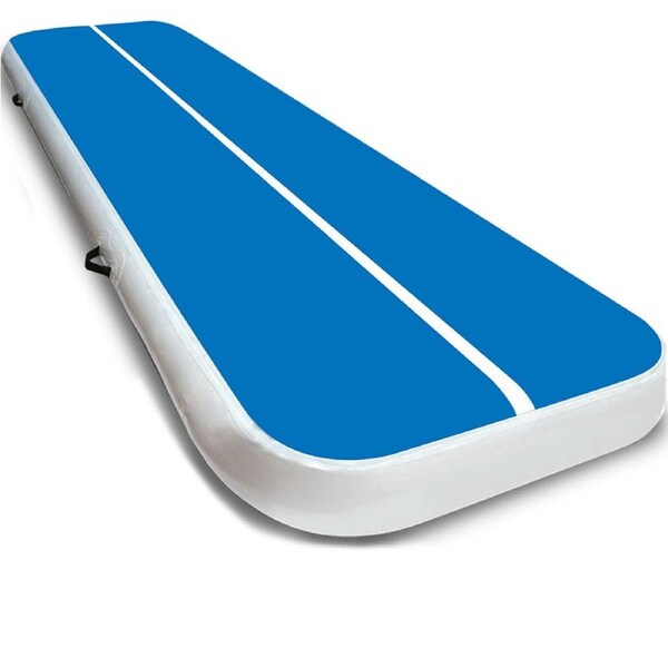 Powertrain Airtrack 20cm Thick 6m x 2m Inflatable Gymnastics Tumbling Mat Air Track - Blue