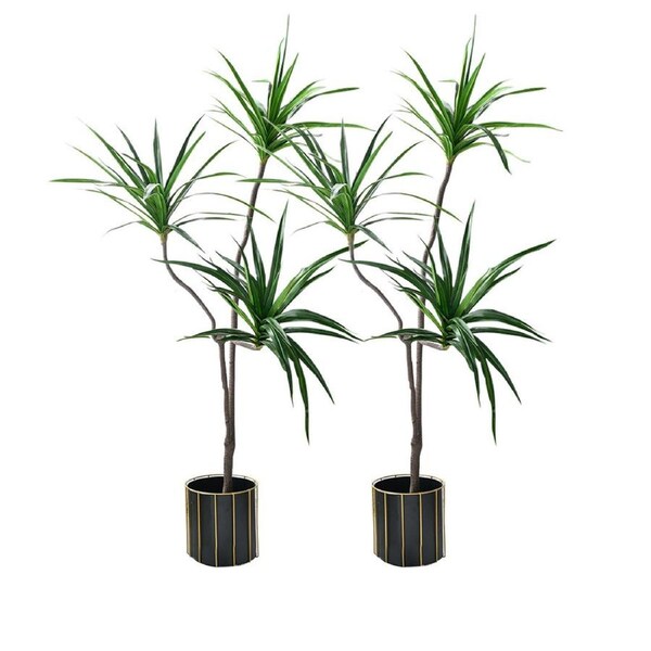 SOGA 2X 180cm Green Artificial Indoor Brazlian Iron Tree Fake Plant Decorative 3 Heads