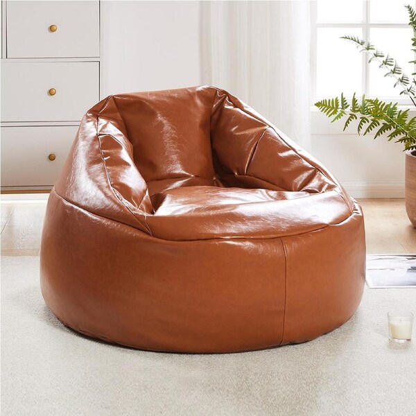 Marlow Bean Bag Cover PU Easy-Clean 300L Tan