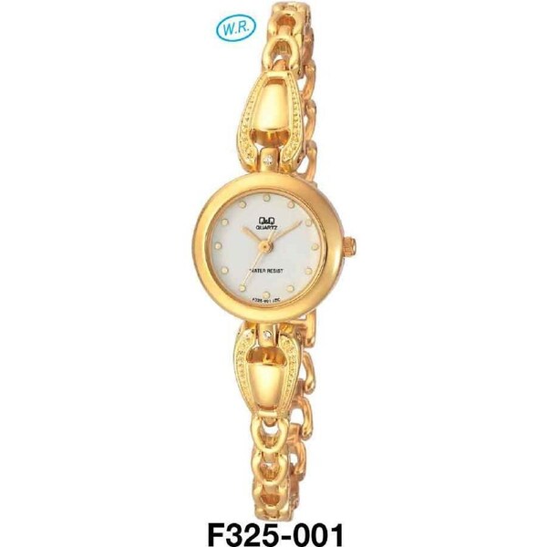 Citizen Made QQ Japanese Quartz Ladies Gold Colour Dress Watch Water Resistant F325-001