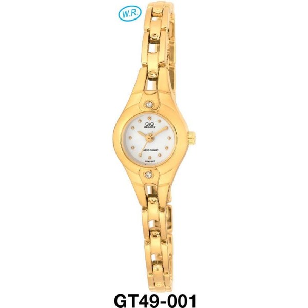 Citizen Made QQ Japanese Quartz Ladies Gold Colour Dress Watch Water Resistant GT49-001