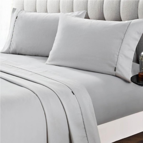 Ramesses 1800TC Egyptian Cotton Rich Sateen Sheet Set Double / White