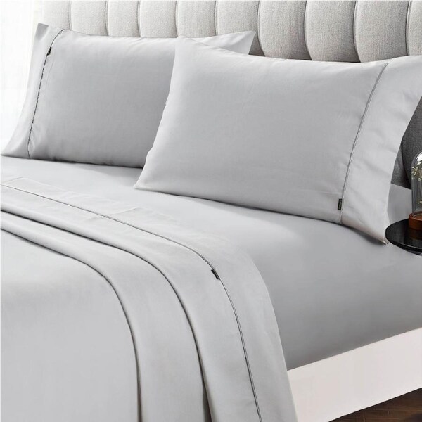 Ramesses 1800TC Egyptian Cotton Rich Sateen Sheet Set Queen / Pearl Blue