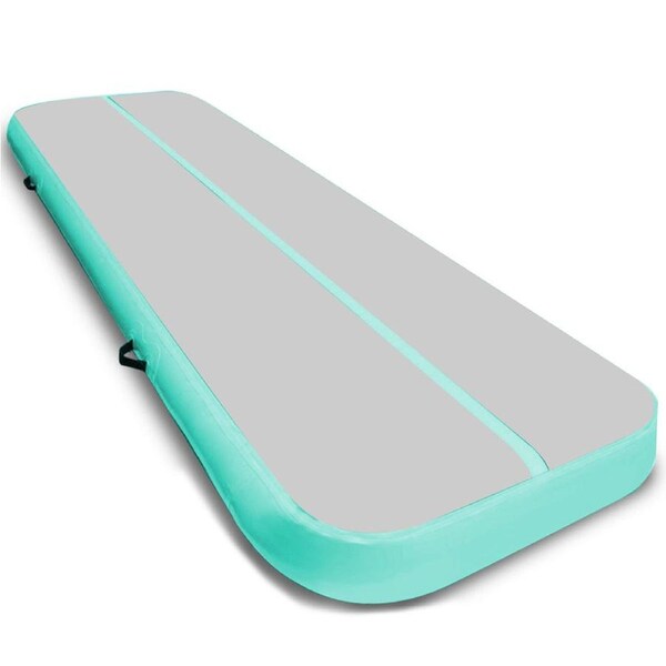 Powertrain Airtrack 20cm Thick 6m x 2m Inflatable Gymnastics Tumbling Mat Air Track - Mint Green