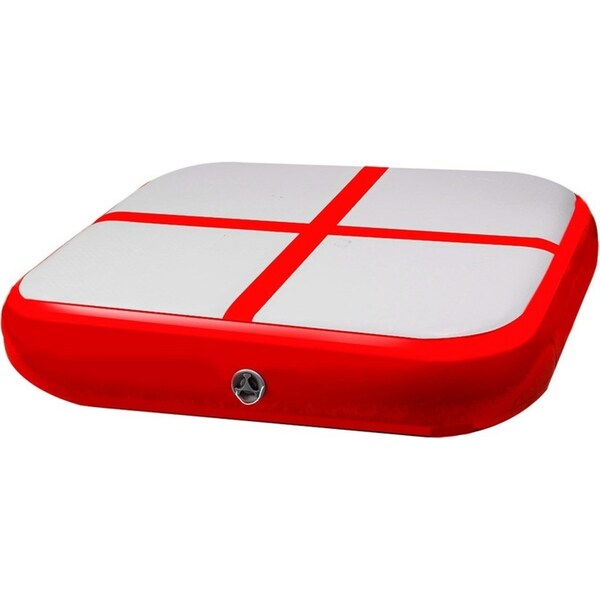 Powertrain 20cm Thick 1m Airtrack Spot Square Inflatable Gymnastics Tumbling Mat Air Track - Red