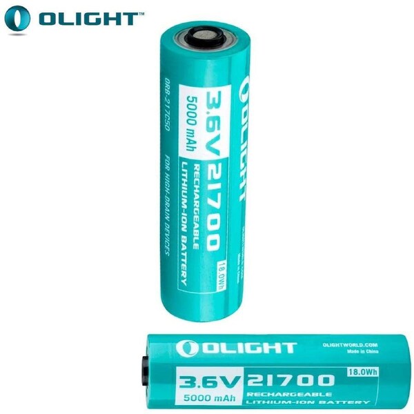 Olight 5000mAh Lithium-Ion 21700 Rechargeable Battery (BAT-217C50)