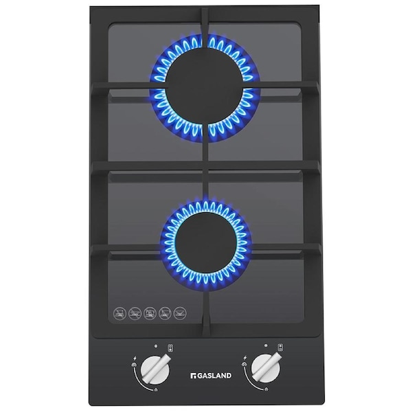 GASLAND chef 30cm Gas Cooktop 2 Burners Glass Cast Iron Cooking Stove