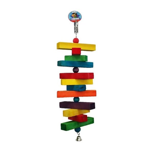 Cheeky Bird Block Stack Coloured Wooden Bird Toy Jumbo