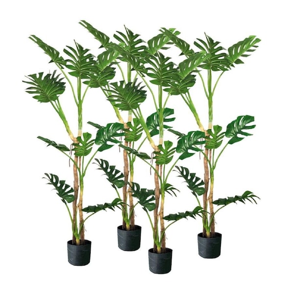 SOGA 4X 175cm Tropical Monstera Palm Artificial Plant Tree, Real Touch Technology, with UV Protection