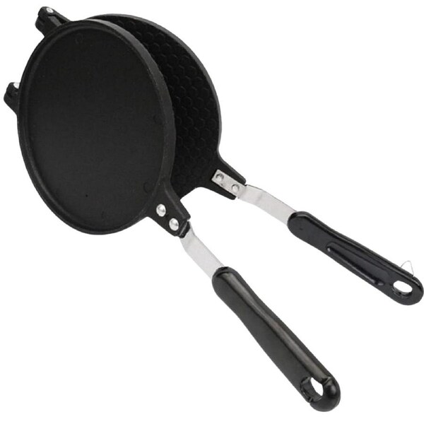 18cm Non-Stick Cast Aluminium Waffle Maker Snacks Pancake Cake Breakfast Making