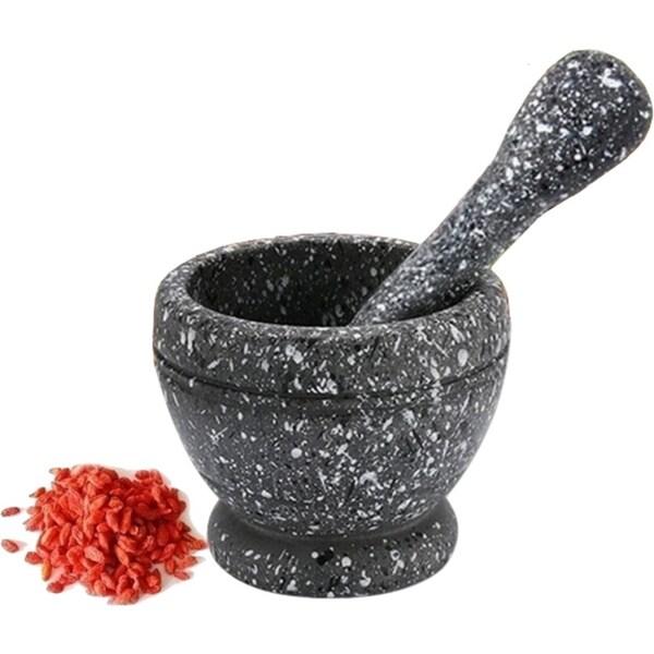 Resin Mortar Pestle Set Garlic Herb Spice Mixing Grinding Crusher Bowl Restaurant Kitchen Tools