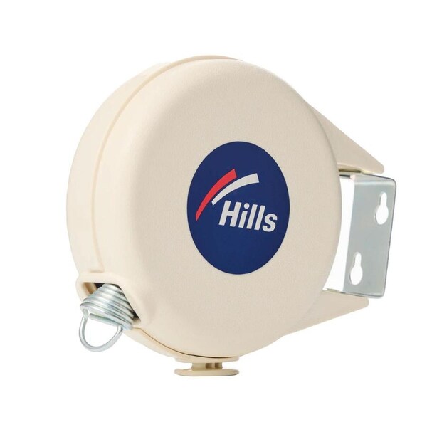 Hills 15m Cordomatic Clothes Dryer Retractable Clothesline - White - 100013
