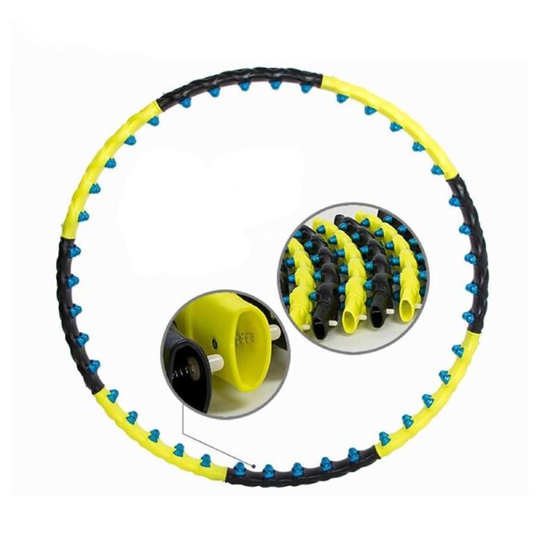 Vivva 110CM Magnetic Hoola Hula Hoop Massage Exercise Weighted Fitness Ring 8 Parts