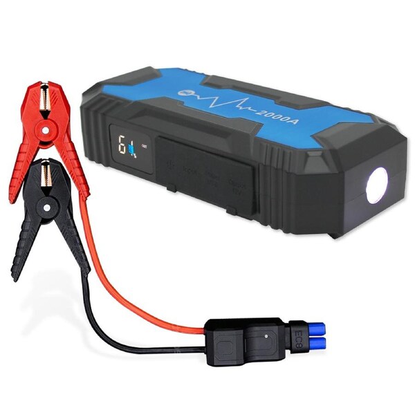 2000A 12V Vehicle Jump Starter 20000mAh Smart Clamp