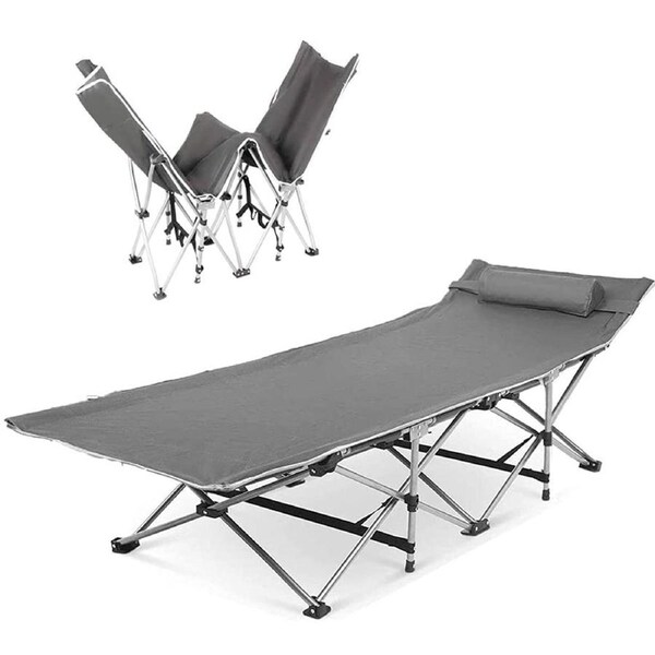 Folding Camping Cots, Portable Sleeping Bed for Camp, Beach, Home, Office