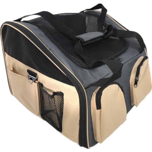 YES4PETS Pet Carrier Dog Cat Car Booster Seat Portable Soft Cage Travel-Grey