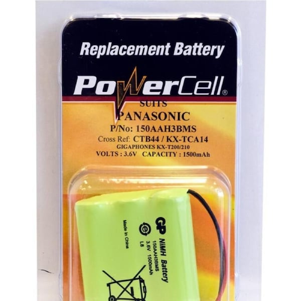 PowerCell CTB44 3.6V 1500mAh NiMH Cordless Phone Replacement Battery f/Panasonic