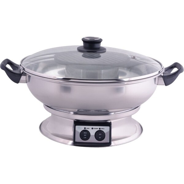 Maxim Teppanyaki 1350W 2.5L Steam Boat Electric Hot Pot/600W Removable BBQ Grill