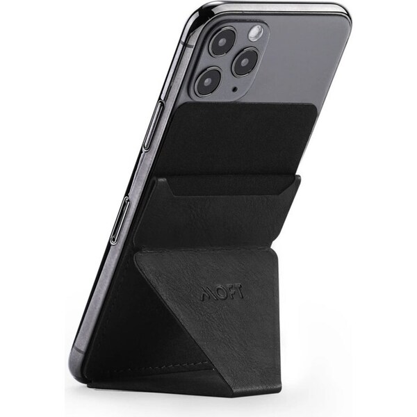Moft X Universal/Portable Phone Stand w/ Cards RFID Protection Holder Black