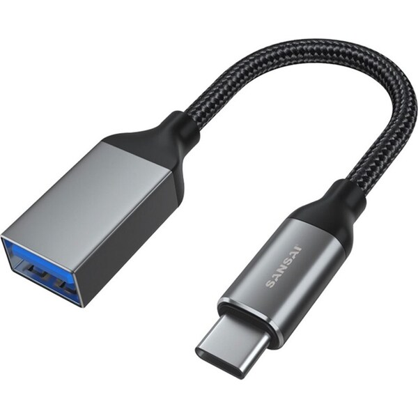 Sansai USB-C Male to USB-A Female Adaptor/Converter for Phones/PC/Tablet/Laptop