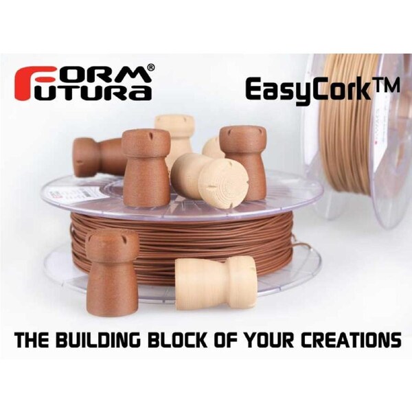 Cork-filled PLA based filament EasyCork 1.75mm Dark 500 gram 3D Printer Filament