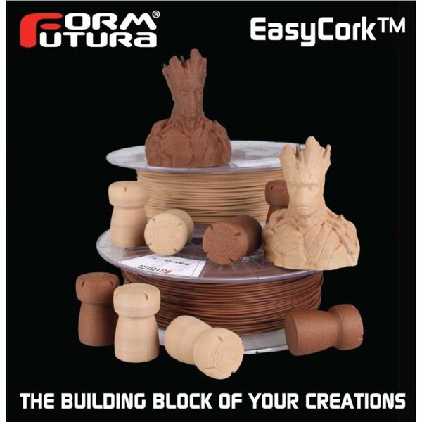 Cork-filled PLA based filament EasyCork 2.85mm Dark 500 gram 3D Printer Filament