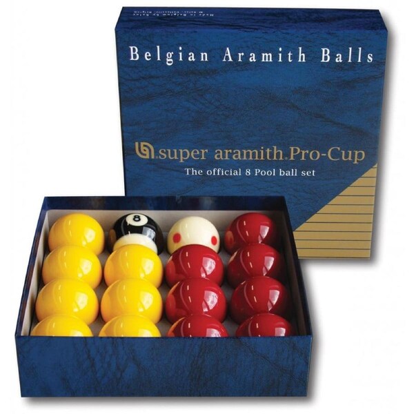 Super Aramith Pro Cup Casino 8 Pool Balls Spot Measle Dotted Cue Ball